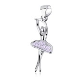 Pandantiv argint balerina cu pietre mov DiAmanti Z1039CR_V-DIA Pandantiv argint balerina cu pietre mov DiAmanti Z1039CR_V-DIA